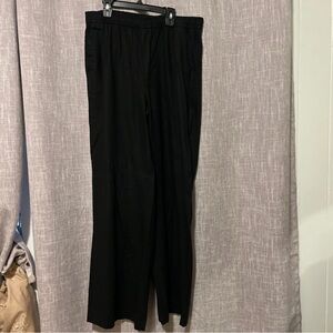 Old Navy Women's Black Linen Wide Leg Pants, M tall